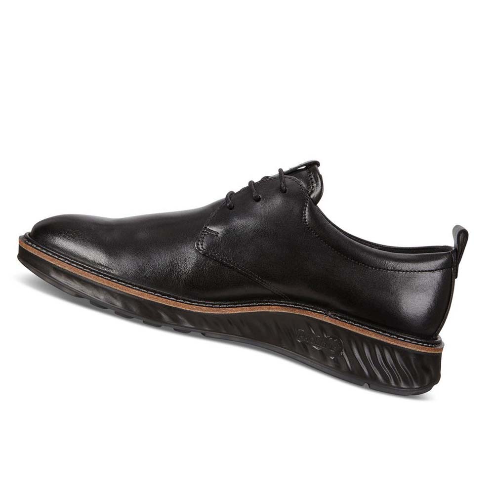 Férfi Ecco St.1 Hibrid Plain Toe Ruha Cipő Fekete | HU 531WNB